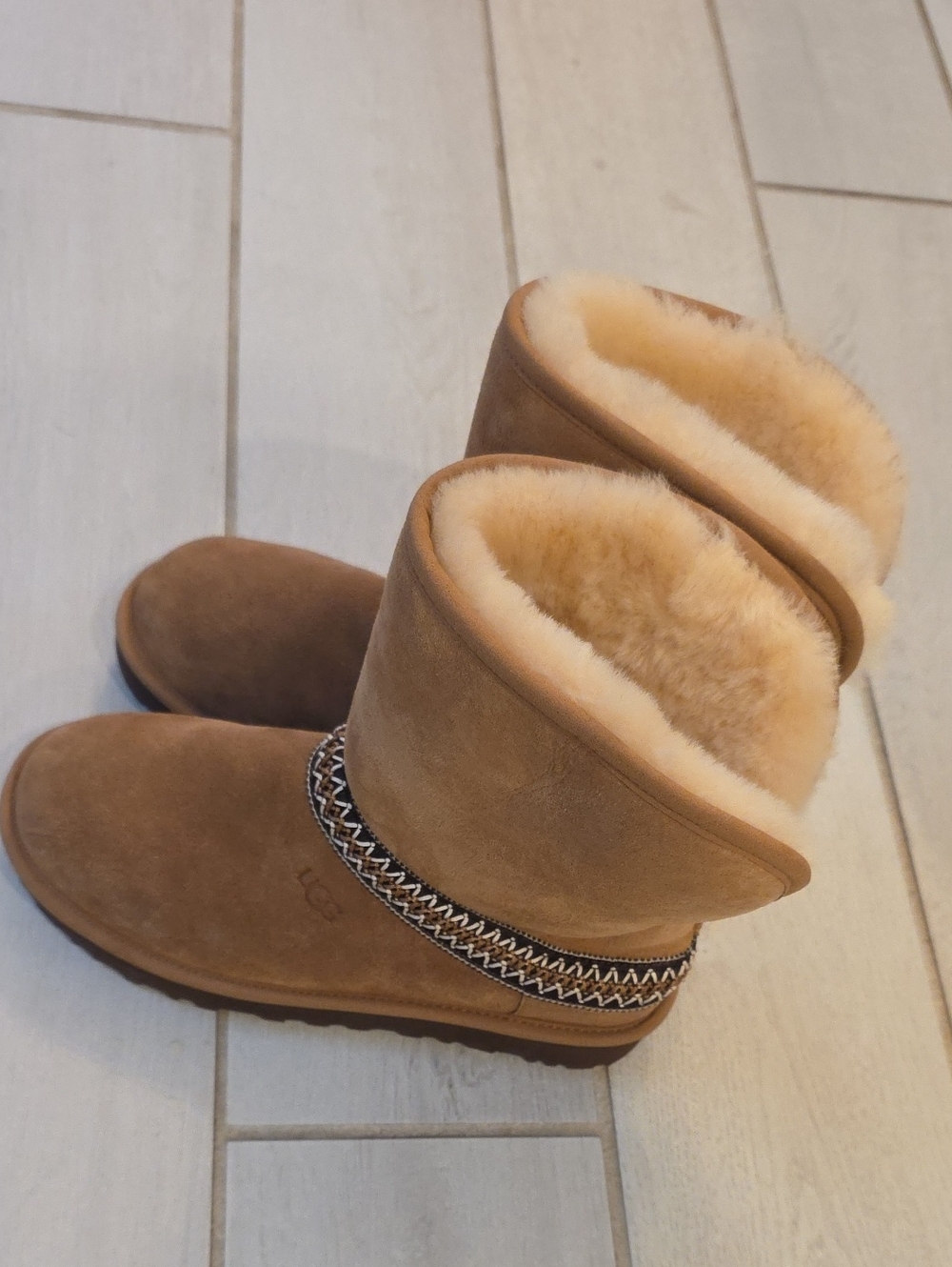 Ugg Classic Short Crescent 1161770-CHE Boot Women's - Picture 5 of 7